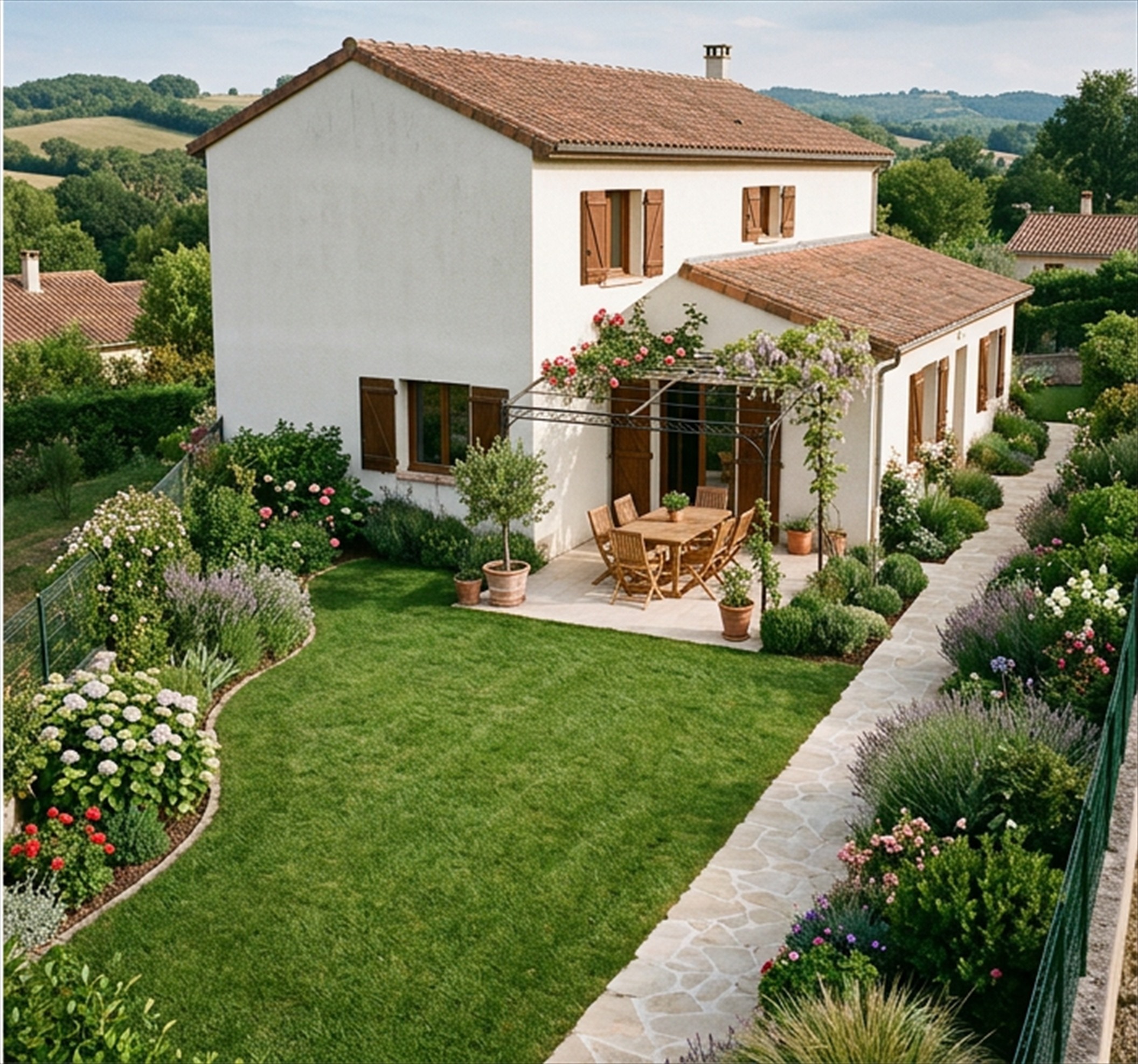 Jardin après aménagement paysager